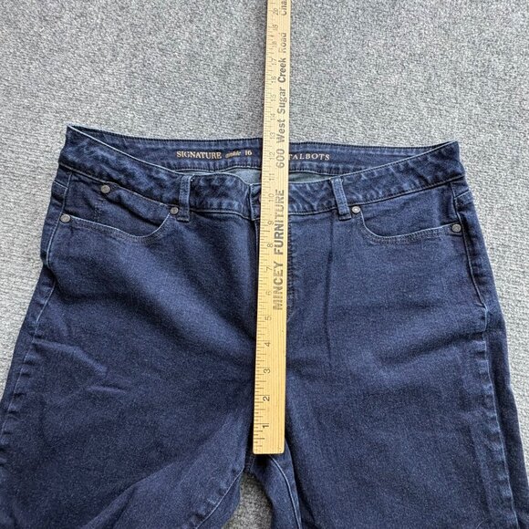 Talbots Signature Ankle Jeans Womens 16 Blue Stretch‎ 36x27.5 Cowgirl Comfy - Picture 9 of 11